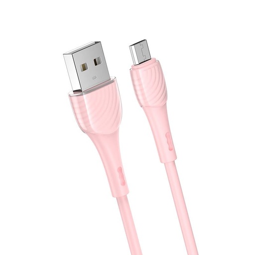 Hoco X49 microUSB cablu, 2.4A, 1M, roz