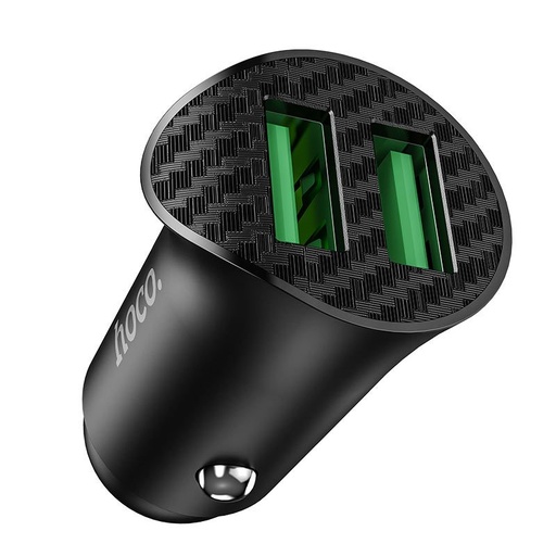 Hoco Z39 auto încărcător rapid (2 USB port), QC 3.0, 18W, negru