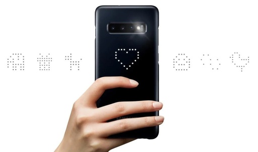 Samsung Galaxy S10 LED cover original husă spate, negru