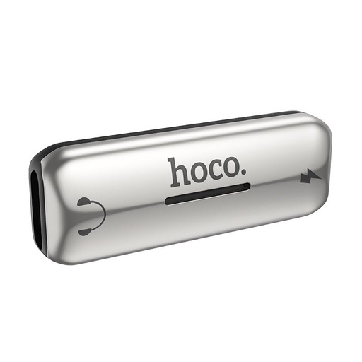 Hoco LS27 lightning distribuitor (lightning audio+lightning încărcător port), 2A, argintiu
