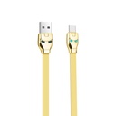 Hoco U14 type-C kábel, 2.4A, LED állapotjelző, 1.2M, arany