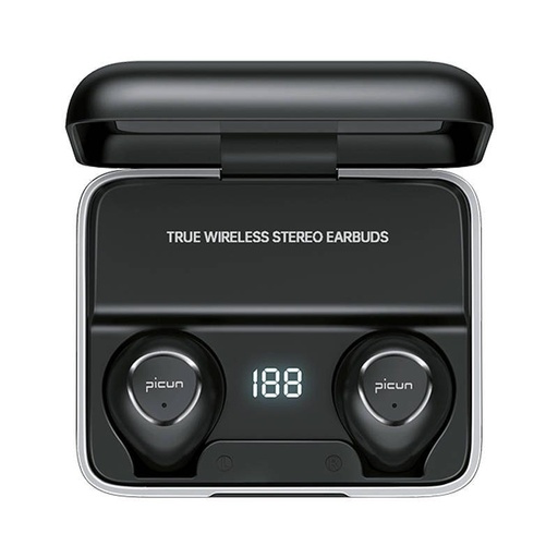 Picun W13 fără fir headset, BT 5.0, LED indicator de stare, negru