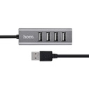 Hoco HB1 HUB, 4USB, type-C, szürke