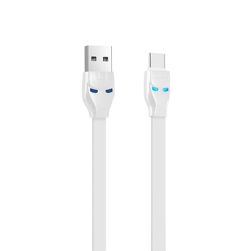Hoco U14 type-C cablu, 2.4A, LED indicator de stare, 1.2M, alb
