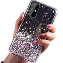 Apple iPhone 12 Mini glue glitter hátlap tok, (Fekete)