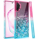 Apple iPhone 12 Pro Max diamond liquid hátlap tok, (pink-kék)