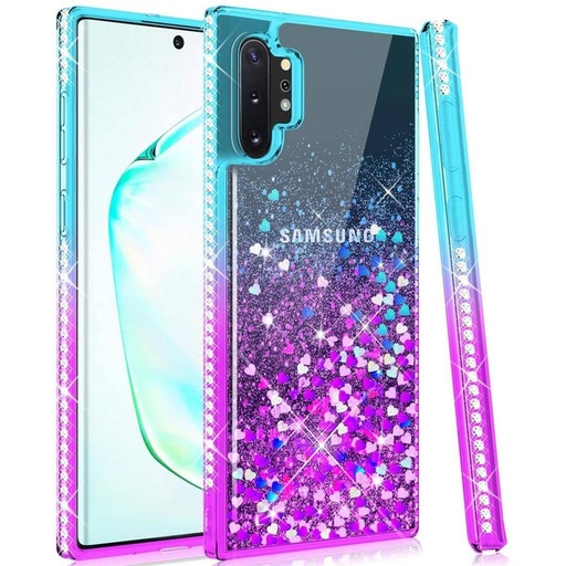 Apple iPhone 12/12 Pro diamond liquid husă spate (violet-albastru)