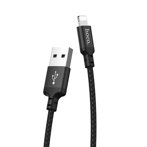 Hoco X14 lightning cablu, textil, 2.4A, negru