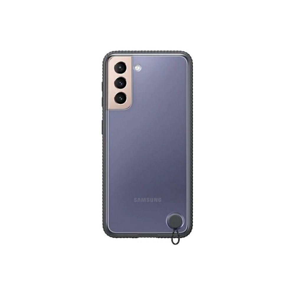 Samsung Galaxy S21+ Kemény átlátszó tok (Fekete)