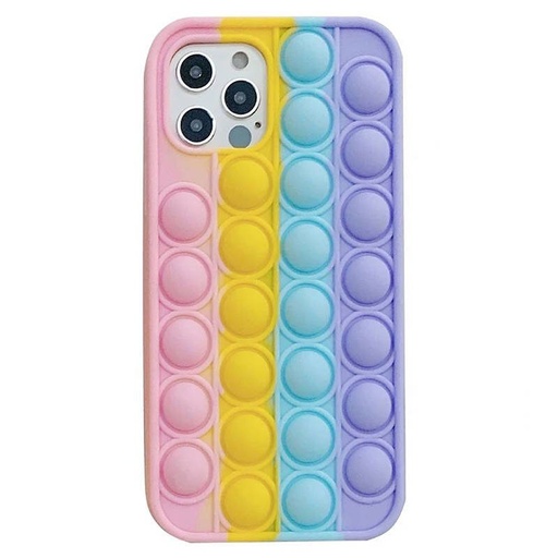 Apple iPhone 12 Pro Max push bubble husă spate, (roz-galben-albastru-violet)