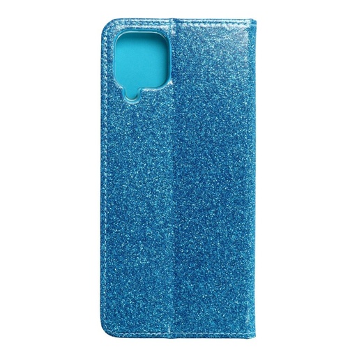 Samsung Galaxy A12 Forcell Shining husă tip carte, (Albastru deschis)