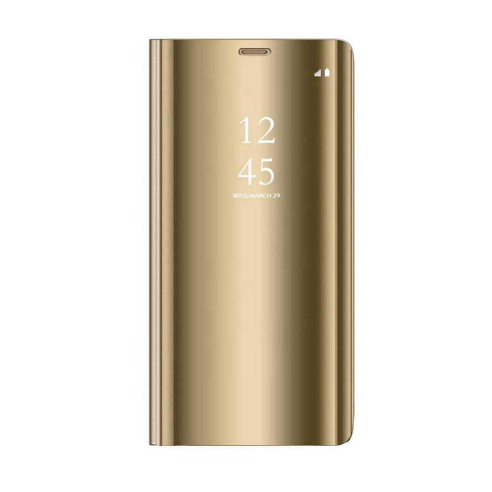 Samsung Galaxy A02s Clear view notesz tok (Arany)
