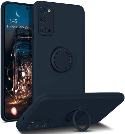 Samsung Galaxy A52 4G/A52 5G/A52s 5G silicone ring husă spate (Albastru)
