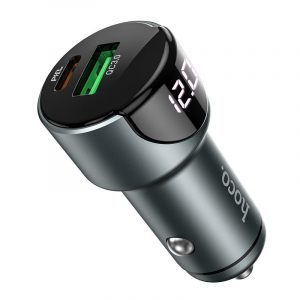 Hoco Z42 auto încărcător rapid (PD + QC încărcare), QC3.0 18W, PD 20W, negru