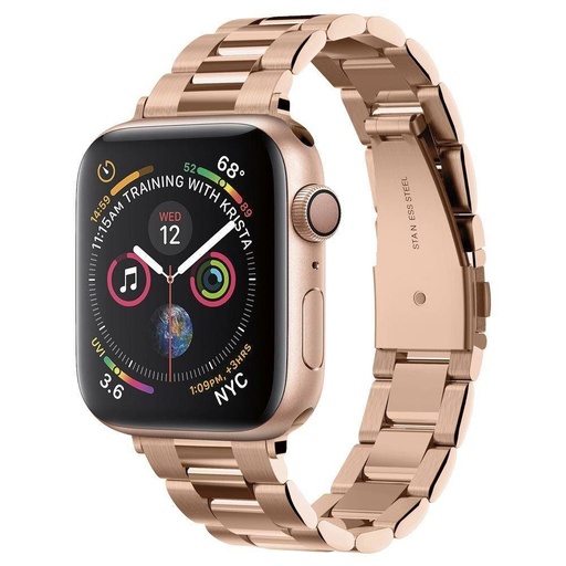 Apple Watch Series 1/2/3/4/5/6(38/40mm) Spigen modern fit inoxidabil oțel curea, roz auriu