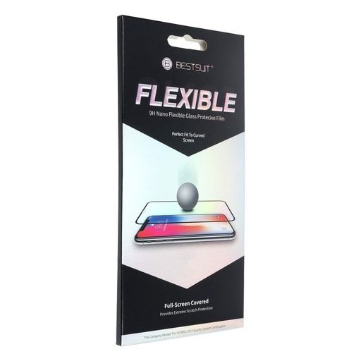 Apple iPhone 13 Mini 5D flexibil hybrid sticlă securizată, transparent (negru ramă)