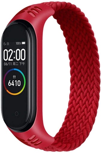 Xiaomi Mi Band 3/4/5/6 nylon curea, roșu
