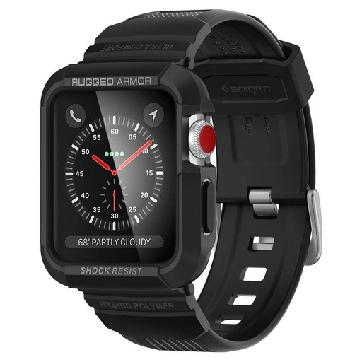 Apple Watch Series 1/2/3/4/5/6(42/44mm) Spigen rugged armor pro curea, negru