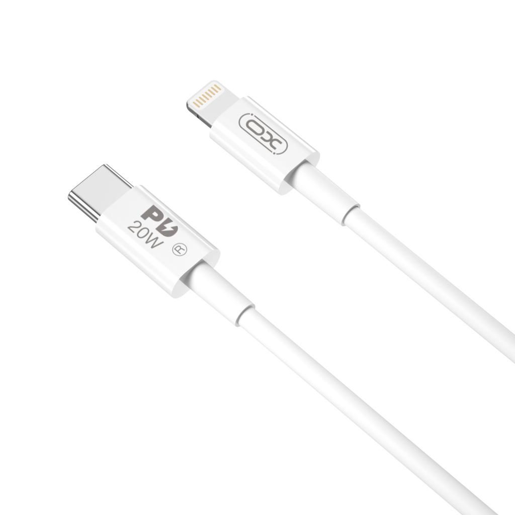 XO NB-Q189A USB-C–Lightning adatkábel (Fehér) – 1 m, PD 20W