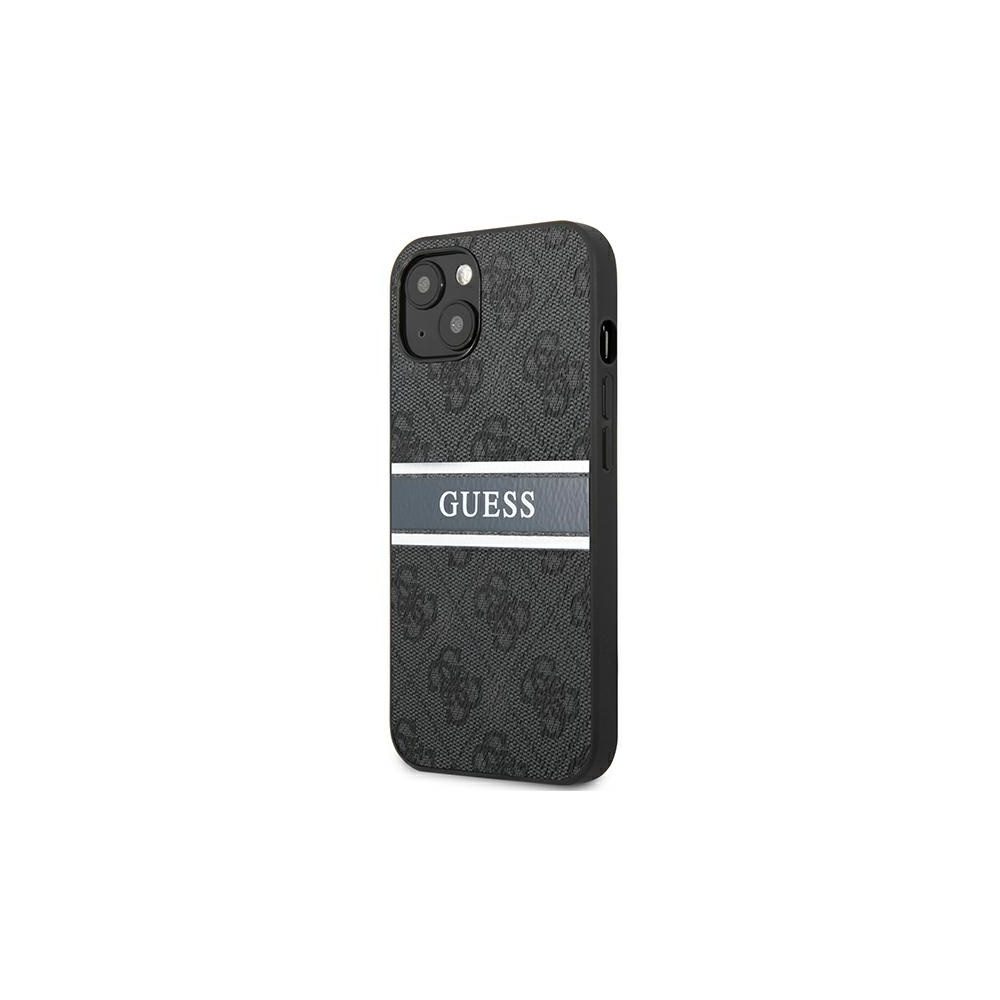 Apple iPhone 13 Guess PU 4G Printed Stripe tok (Szürke) - GUHCP13M4GDGR
