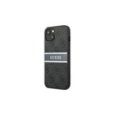 Apple iPhone 13 Guess PU 4G Printed Stripe tok (Szürke) - GUHCP13M4GDGR