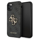 Apple iPhone 13 mini Guess PU 4G Metal Logo tok (Szürke) - GUHCP13S4GMGGR