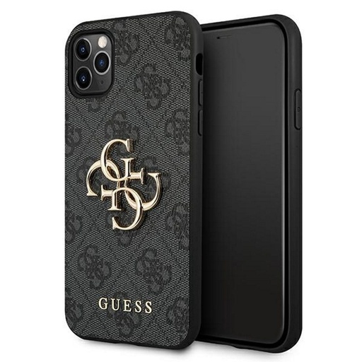Apple iPhone 13 Pro Max Guess PU 4G Metal Logo husă (Gri) - GUHCP13X4GMGGR