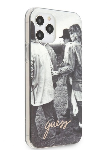 Apple iPhone 12 / 12 Pro Guess B&W Photo husă (Alb) - GUHCP12M40GPVI