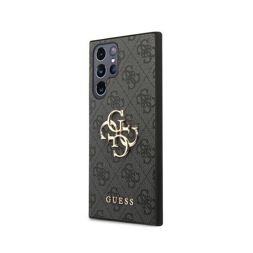 Samsung Galaxy S22 Ultra Guess PU 4G Metal Logo husă (Gri) - GUHCS22L4GMGGR