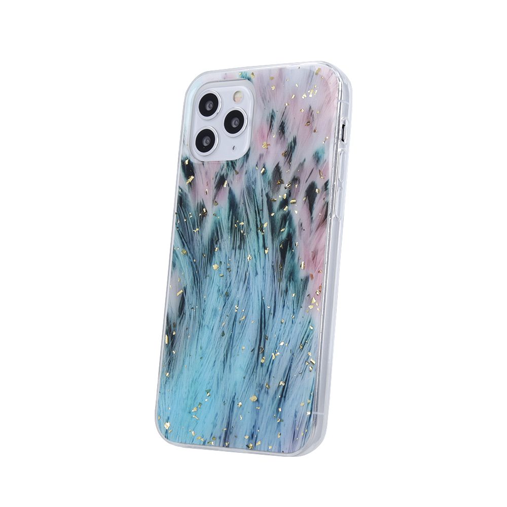 Samsung Galaxy A22 5G gold glam hátlap tok (Páva)