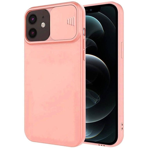 Apple iPhone 12/12 Pro cameră cu protecție silicon husă spate (Caisă)