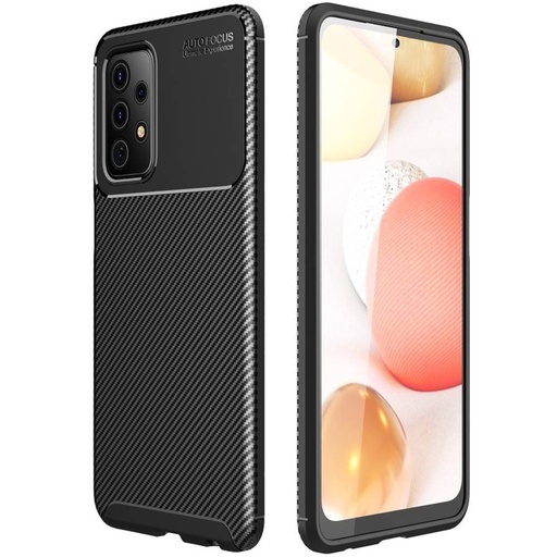 Samsung Galaxy A52 4G/A52 5G/A52s 5G carbon fiber silicon husă spate (Negru)