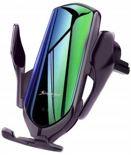 R1 suport auto (pentru grilă ventilație), fără fir suport auto/încărcător automat clemă inteligent cu senzor (10W), mov
