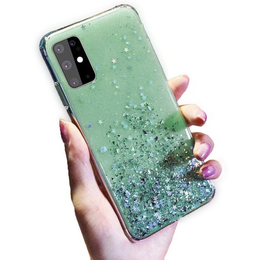 Apple iPhone 11 sequins glue glitter sclipitor silicon husă spate (Verde)