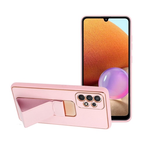 Samsung Galaxy A52 4G/A52 5G/A52s 5G piele husă de protecție extensibil cu suport, magnetic suport auto compatibil (Roz)