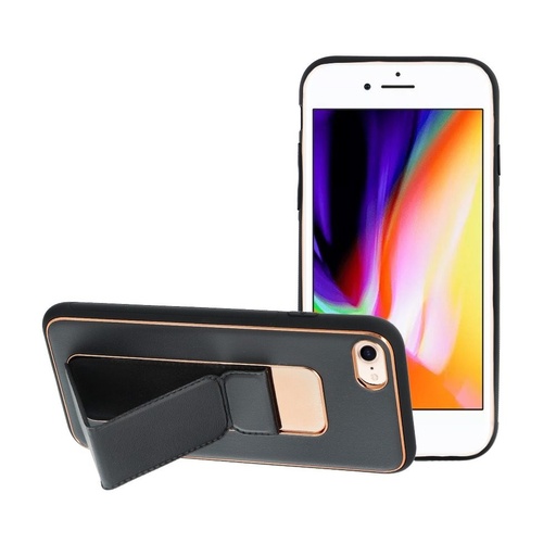 Apple iPhone 7/8/SE 2020/ SE 2022 piele husă de protecție extensibil cu suport, magnetic suport auto compatibil (Negru)