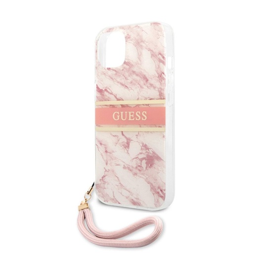 Apple iPhone 13 Guess TPU Marble Stripe husă (Roz) – GUHCP13MKMABPI