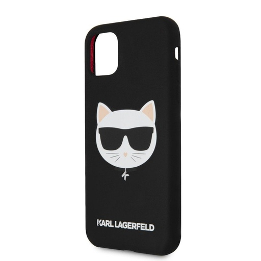 Apple iPhone 11 (Negru) Karl Lagerfeld Choupette Head husă - KLHCN61SLCHBK