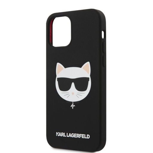 Apple iPhone 12 / iPhone 12 Pro Karl Lagerfeld Choupette Head husă (Negru - KLHCP12MSLCHBK)