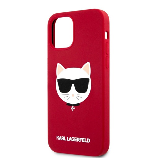 Apple iPhone 12 Pro Max (Roșu) Karl Lagerfeld Choupette Head husă - KLHCP12LSLCHRE