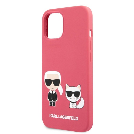 Apple iPhone 13 Karl Lagerfeld & Choupette lichid husă din silicon (Roșu) – KLHCP13MSSKCP