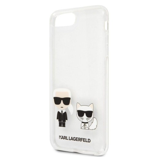 Apple iPhone 7/8 Plus Karl Lagerfeld Glitter Signature husă (Transparent) – KLHCI8LCKTR