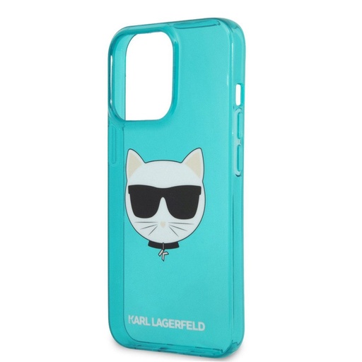 Apple iPhone 13 Pro Karl Lagerfeld Choupette Head husă (Albastru) – KLHCP13LCHTRB