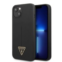 Apple iPhone 13 mini Guess Silicone Line Triangle tok (Fekete) - GUHCP13SSLTGK