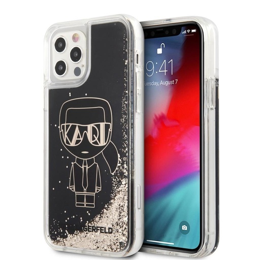 Apple iPhone 12 / iPhone 12 Pro Karl Lagerfeld glitter gatsby (Negru - KLHCP12MLGGKBK)