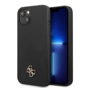 Apple iPhone 13 Guess 4G Silicone Metal Logo tok (Fekete) - GUHCP13MS4LK
