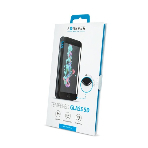 Samsung Galaxy A12 Forever 5d sticlă securizată complet pentru ecran, transparent (negru ramă)