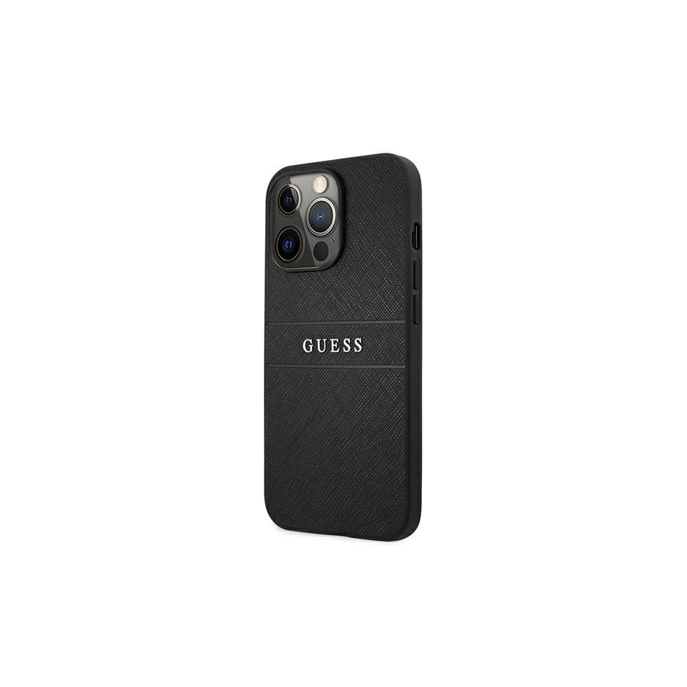 Apple iPhone 13 Guess PU Leather Saffiano tok (Fekete) - GUHCP13MPSASBBK