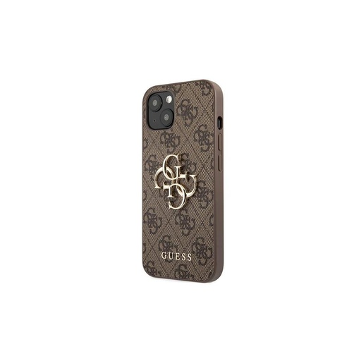 Apple iPhone 13 Pro Max GUESS PU 4G Metal Logo husă spate (Maro - GUHCP13X4GMGBR)