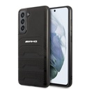 Samsung Galaxy S21 FE AMG bőr hátlap tok, (Fekete) - AMHCS21FESGSEBK